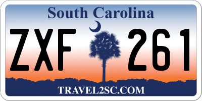 SC license plate ZXF261