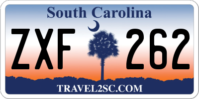 SC license plate ZXF262