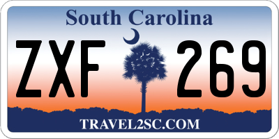 SC license plate ZXF269
