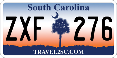 SC license plate ZXF276