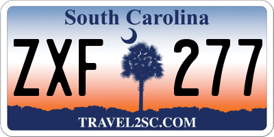 SC license plate ZXF277