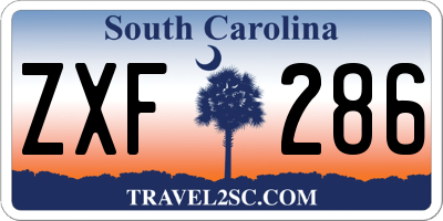 SC license plate ZXF286