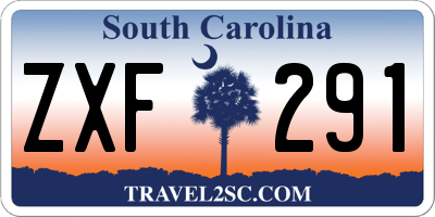 SC license plate ZXF291