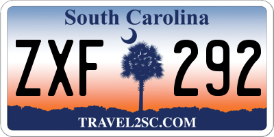SC license plate ZXF292