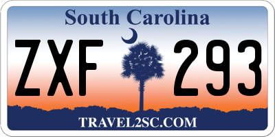 SC license plate ZXF293