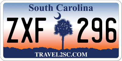 SC license plate ZXF296