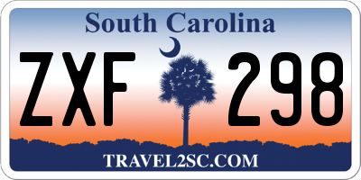 SC license plate ZXF298