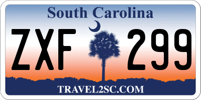 SC license plate ZXF299