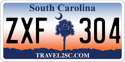 SC license plate ZXF304