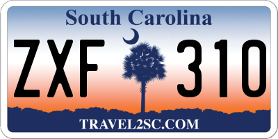 SC license plate ZXF310