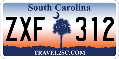 SC license plate ZXF312