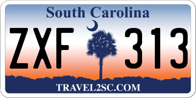 SC license plate ZXF313
