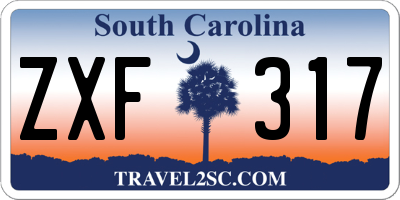 SC license plate ZXF317