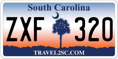 SC license plate ZXF320