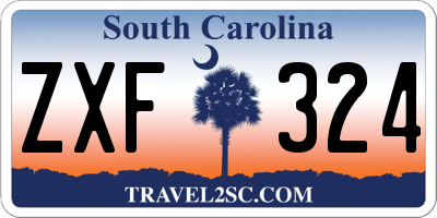 SC license plate ZXF324