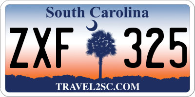 SC license plate ZXF325