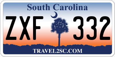 SC license plate ZXF332