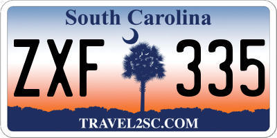 SC license plate ZXF335