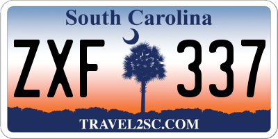 SC license plate ZXF337