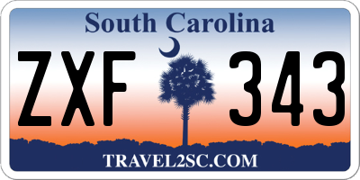 SC license plate ZXF343