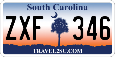 SC license plate ZXF346