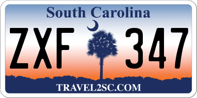 SC license plate ZXF347