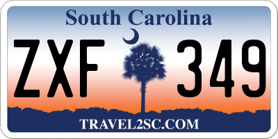 SC license plate ZXF349