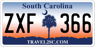 SC license plate ZXF366