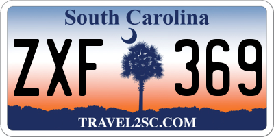 SC license plate ZXF369