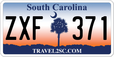 SC license plate ZXF371