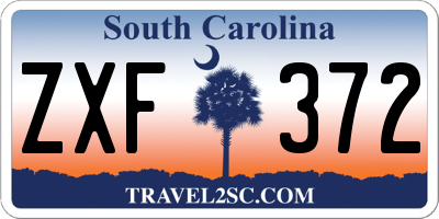 SC license plate ZXF372
