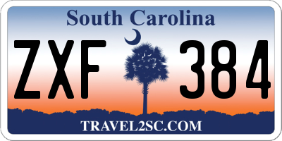 SC license plate ZXF384