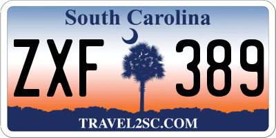 SC license plate ZXF389
