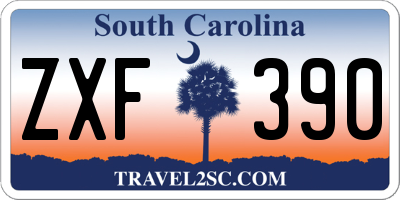 SC license plate ZXF390