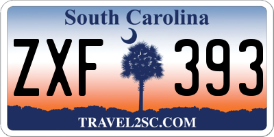 SC license plate ZXF393