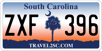 SC license plate ZXF396