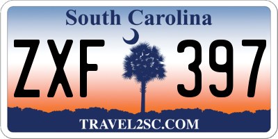 SC license plate ZXF397