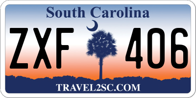 SC license plate ZXF406