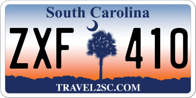 SC license plate ZXF410