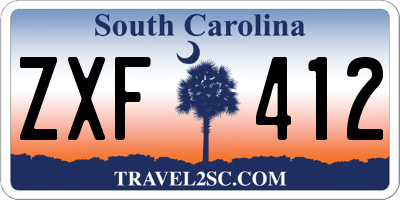 SC license plate ZXF412