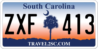 SC license plate ZXF413