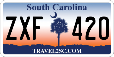 SC license plate ZXF420
