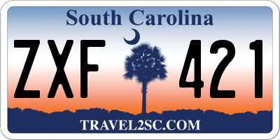 SC license plate ZXF421