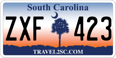 SC license plate ZXF423
