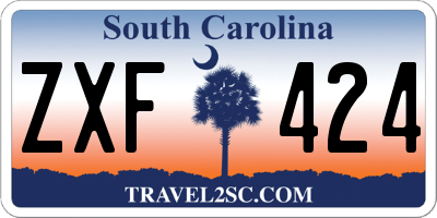 SC license plate ZXF424