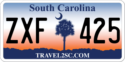 SC license plate ZXF425