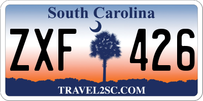 SC license plate ZXF426