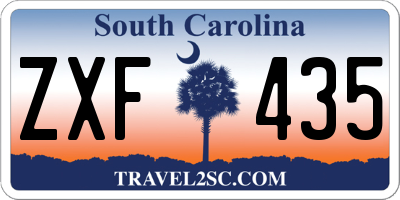 SC license plate ZXF435
