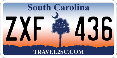 SC license plate ZXF436