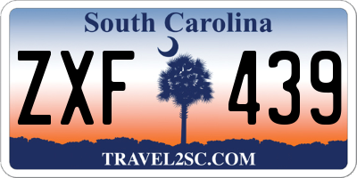 SC license plate ZXF439